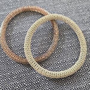 Chic Two-Tone Mesh Bracelets